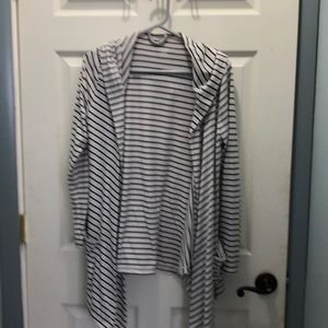 Cream and black striped cardigan